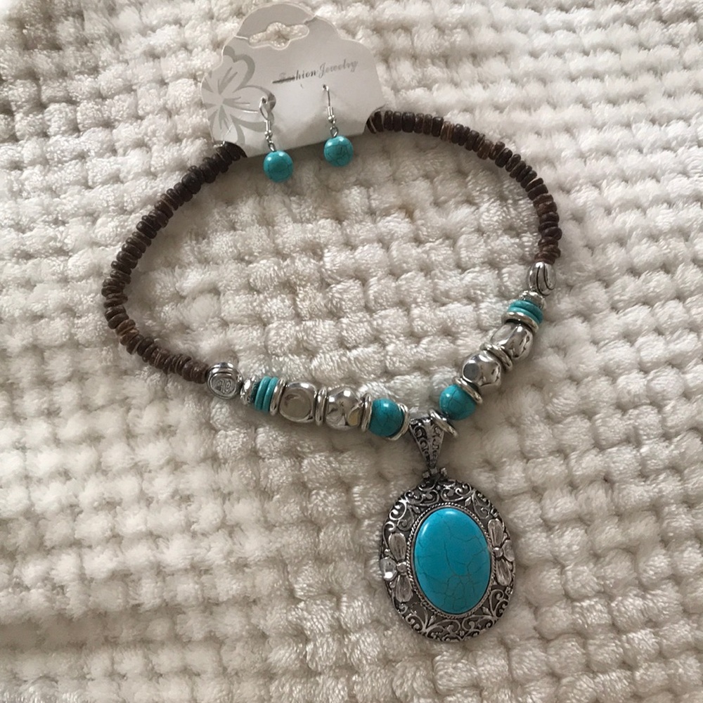 Necklace and earrings